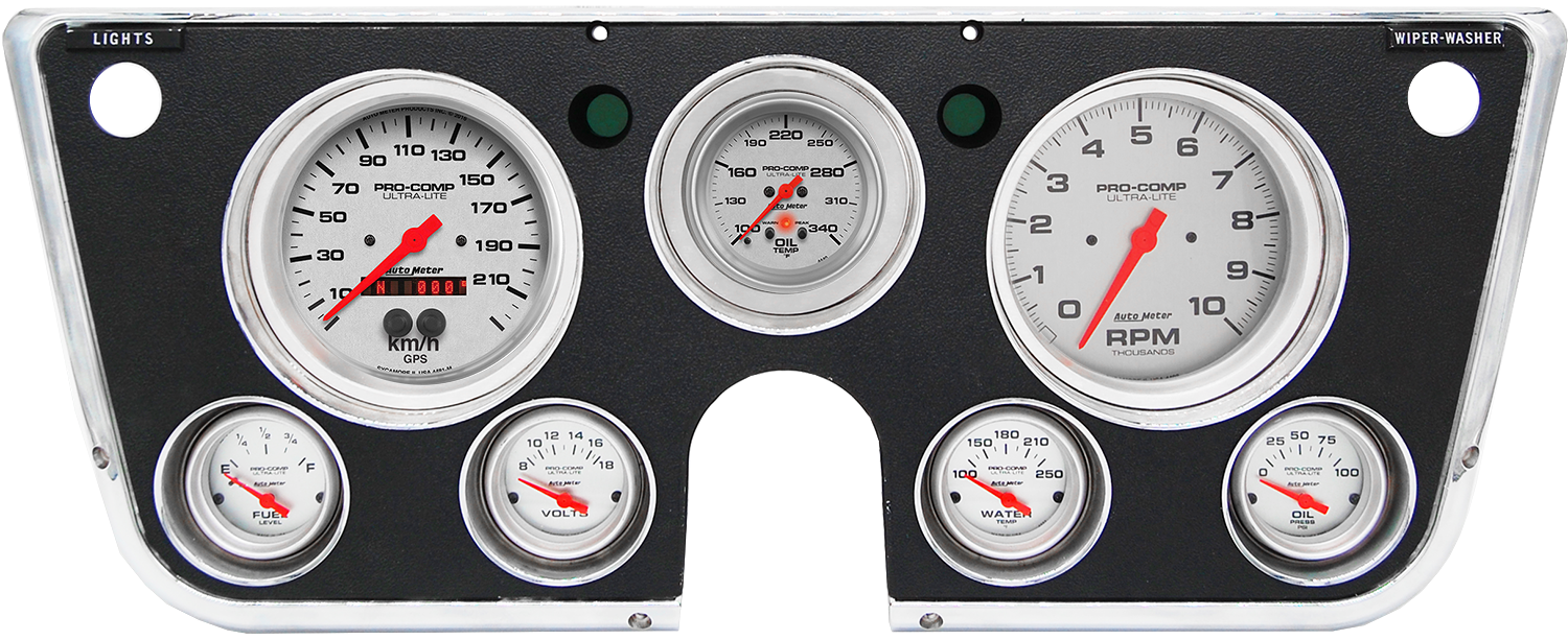 1967-1972 Chevy Truck Aluminum Adapter Kit w/ Auto Meter Ultra-Lite Gauges - Image 2