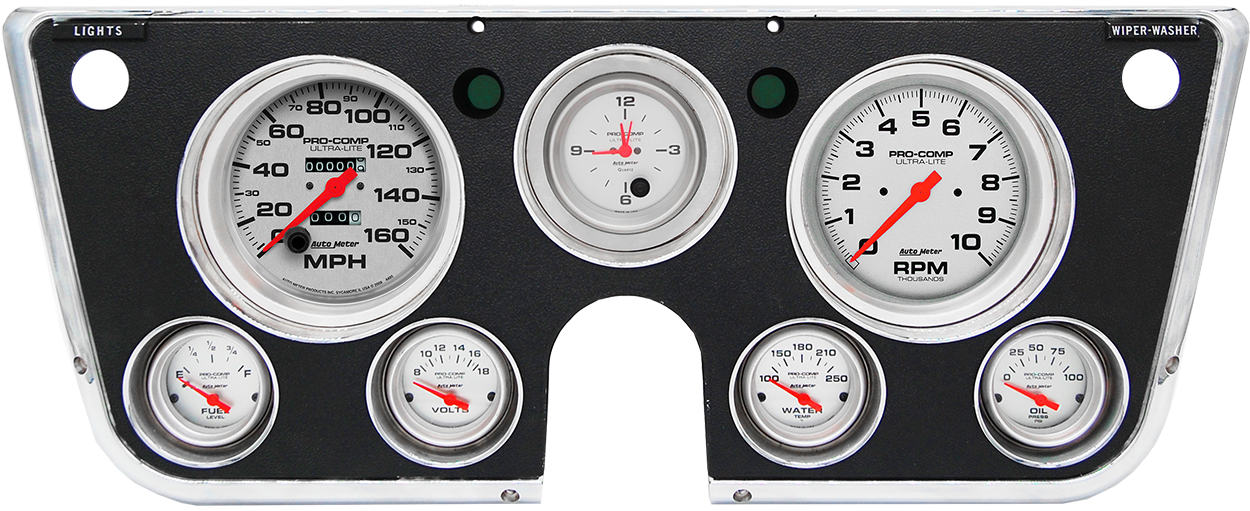 1967-1972 Chevy Truck Aluminum Adapter Kit w/ Auto Meter Ultra-Lite Gauges - Image 5