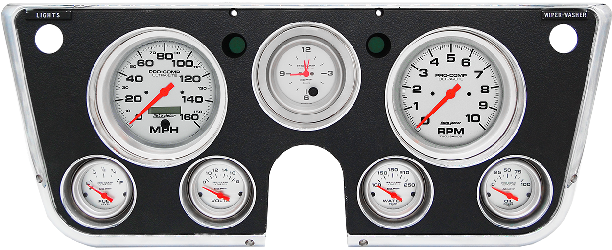 1967-1972 Chevy Truck Aluminum Adapter Kit w/ Auto Meter Ultra-Lite Gauges - Image 3
