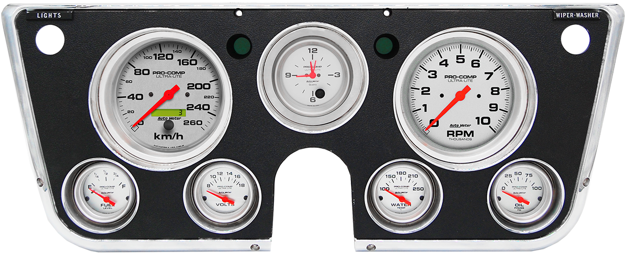 1967-1972 Chevy Truck Aluminum Adapter Kit w/ Auto Meter Ultra-Lite Gauges - Image 4