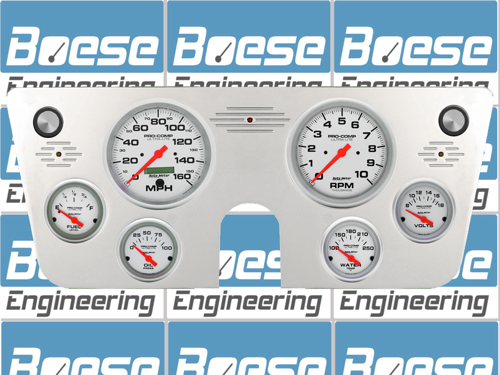 1967-1972 Chevy Truck Aluminum Gauge Panel w/ Auto Meter Ultra-Lite Gauges