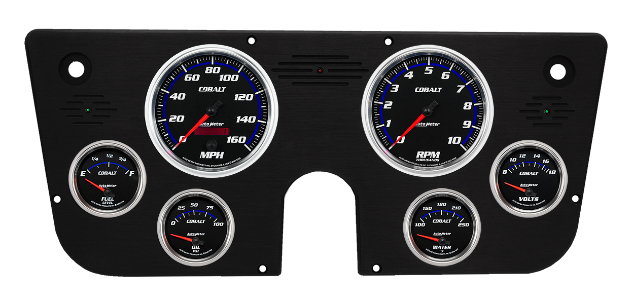 1967-1972 Chevy Truck Aluminum Gauge Panel w/ Auto Meter Cobalt Gauges - Image 2