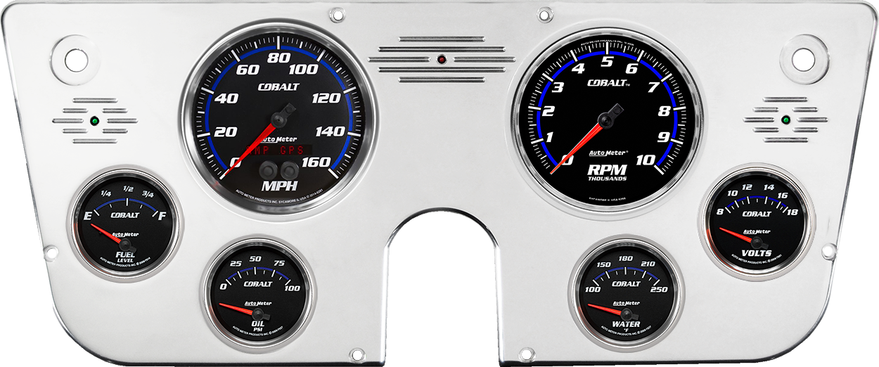 1967-1972 Chevy Truck Aluminum Gauge Panel w/ Auto Meter Cobalt Gauges - Image 9