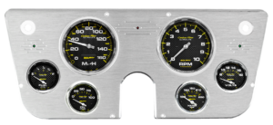 1967-1972 Chevy Truck Aluminum Gauge Panel w/ Auto Meter Carbon Fiber Gauges