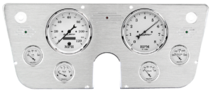 1967-1972 Chevy Truck Aluminum Gauge Panel w/ Auto Meter Old Tyme White Gauges