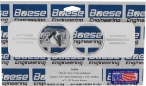 1967-1972 Chevy Truck Aluminum 2 Gauge Radio Insert (Classic Instruments / Dolphin)