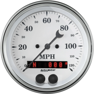 1649 Auto Meter Old Tyme White 3 3/8" GPS Speedometer (120 MPH)