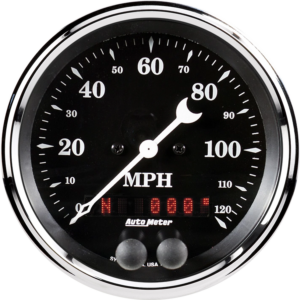 1749 Auto Meter Old Tyme White 3 3/8" GPS Speedometer (120 MPH)