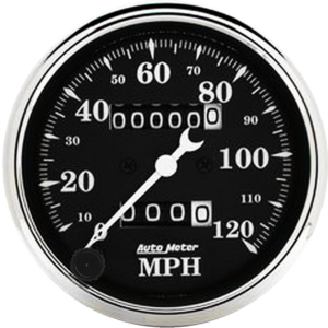 1796 Auto Meter Old Tyme Black 3 1/8" Mechanical 0-120 MPH Speedometer