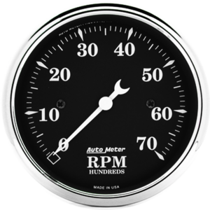 1798 Auto Meter Old Tyme Black 3 1/8" In-Dash 7,000 RPM Tachometer