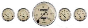 1808 AutoMeter Antique Beige 5 Gauge Kit w/ Mechanical Speedometer (3 1/8" & 2 1/16")