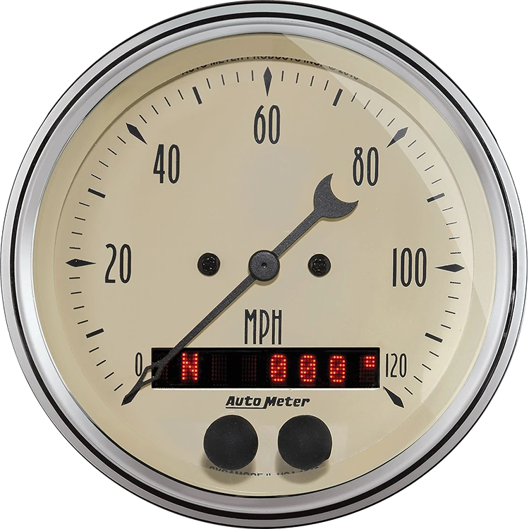 1849 Auto Meter Antique Beige 3 3/8" GPS Speedometer (120 MPH)