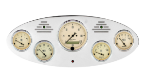 1934 Ford Truck Billet Aluminum Gauge Panel With AutoMeter Street Rod series gauges