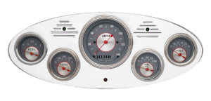 1934 Ford Truck Aluminum 5 Gauge Panel w/ Classic Instruments Gauges