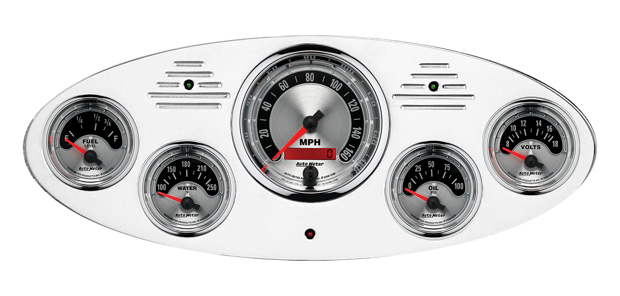 1934 Ford Truck Aluminum Dash Insert w Auto Meter American Muscle Gauges