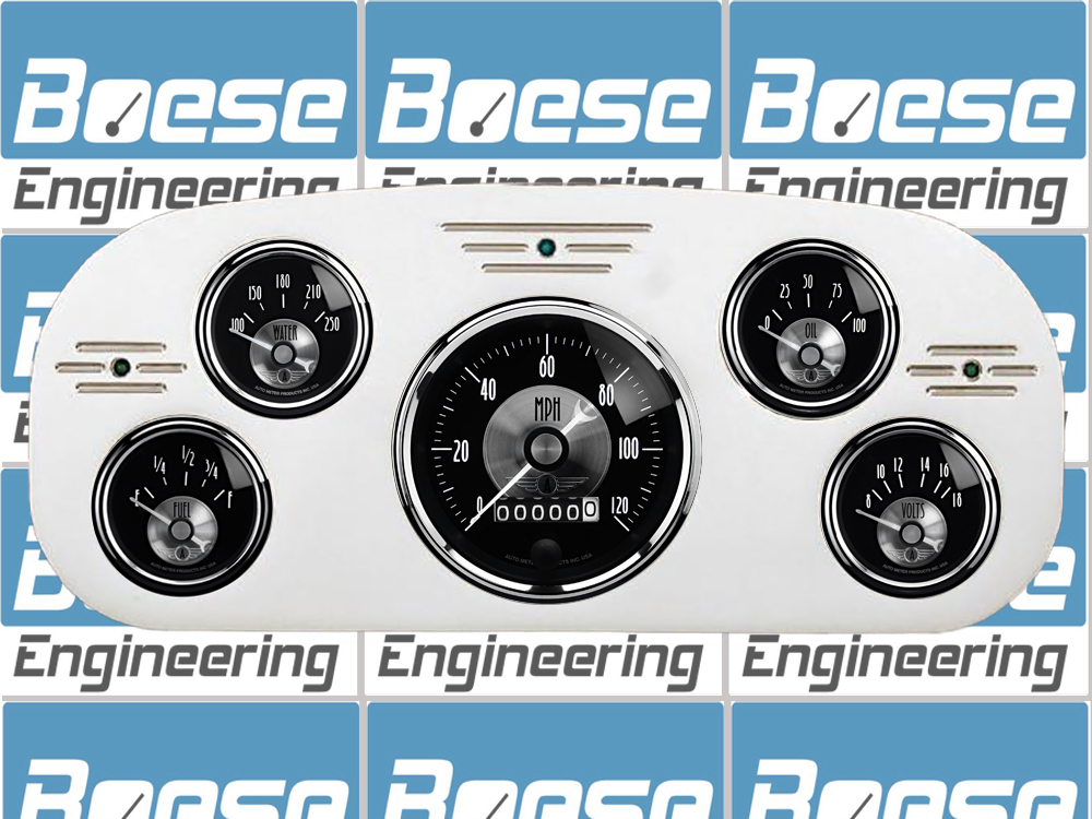 1935-1937 Ford Truck Billet Aluminum 5 Gauge Panel w/ Auto Meter Prestige Series