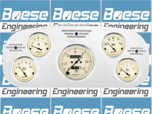 1935-1937 Ford Truck Billet Aluminum Gauge Panel With Auto Meter Street Rod series gauges