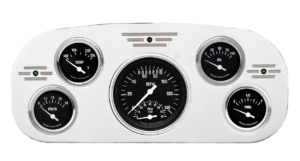 1935-1937 Ford Truck Billet Aluminum 5 Gauge Panel w/ Classic Instruments Gauges (Ultimate Speedometer)