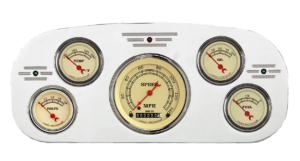 1935-1937 Ford Truck Billet Aluminum 5 Gauge Panel w/ Classic Instruments Gauges