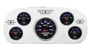 1935-1937 Ford Truck Billet Aluminum Gauge Panel w/ Auto Meter Cobalt Gauges