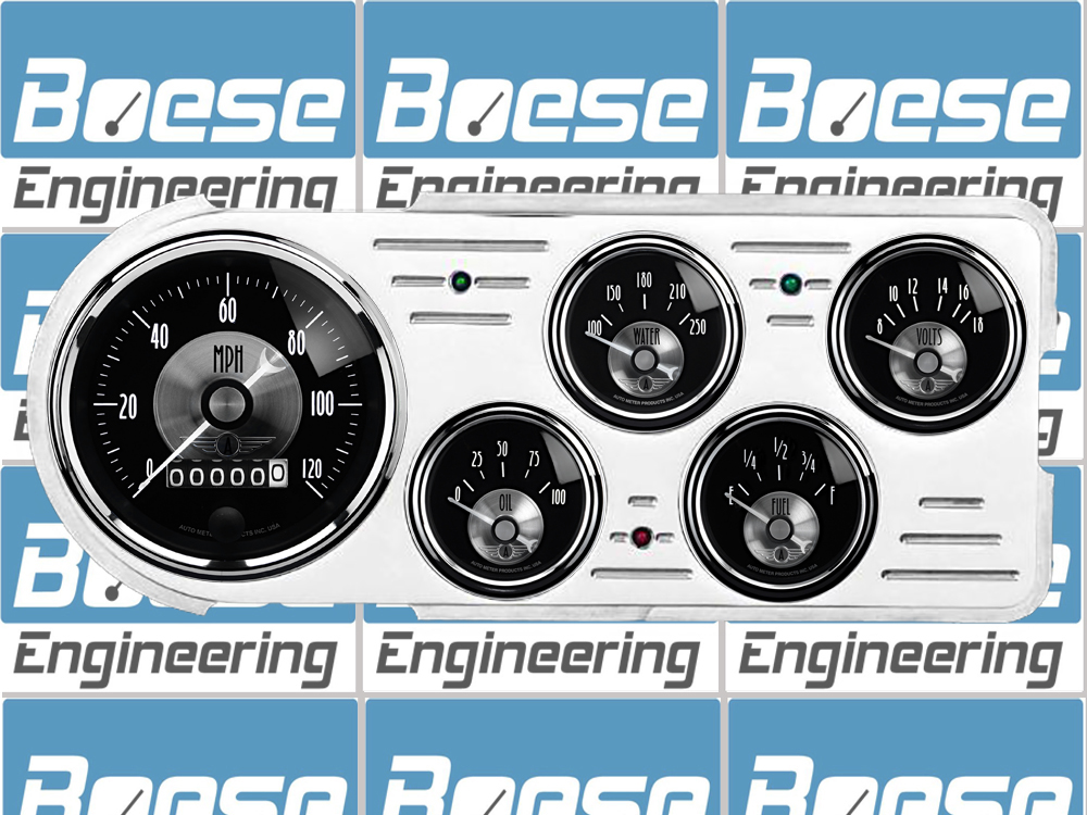 1948-1950 Ford Truck Aluminum 5 Gauge Panel w/ Auto Meter Prestige Series - Image 2