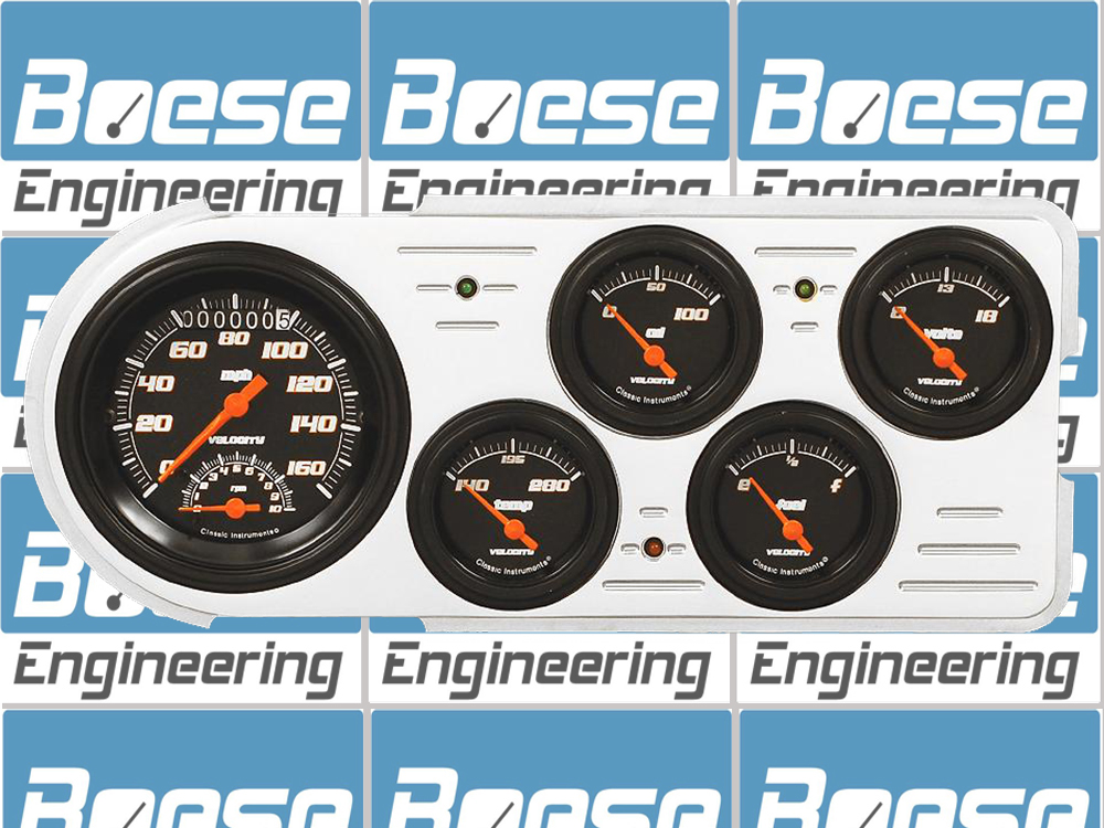1948-1950 Ford Truck Aluminum 5 Gauge Panel w/ Classic Instruments Gauges (Ultimate Speedometer) - Image 2
