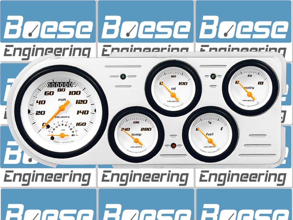 1948-1950 Ford Truck Aluminum 5 Gauge Panel w/ Classic Instruments Gauges (Ultimate Speedometer) - Image 3