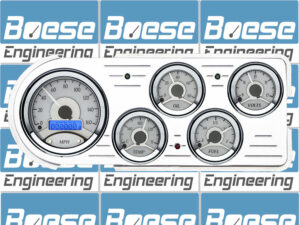 1948-1950 Ford Truck Aluminum Gauge Panel w/ Dakota Digital VHX-1050 Silver Alloy Gauges