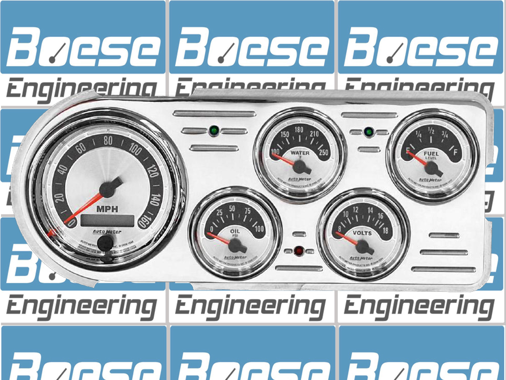 1948-1950 Ford Truck Aluminum Dash Insert w/ Auto Meter American Muscle Gauges