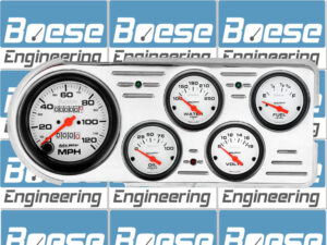 1948-1950 Ford Truck Aluminum Dash Insert w/ Auto Meter Phantom Gauges