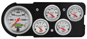 1948-1950 Ford Truck Aluminum Gauge Panel w/ Ultra-Lite Gauges