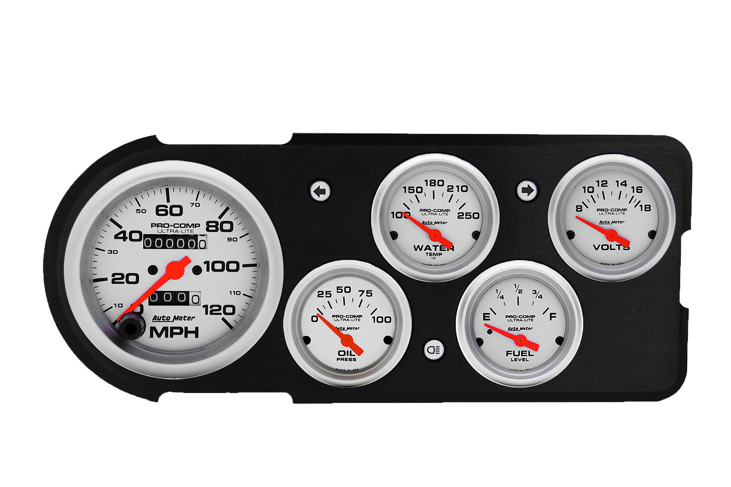 1948-1950 Ford Truck Aluminum Gauge Panel w/ Ultra-Lite Gauges - Image 5