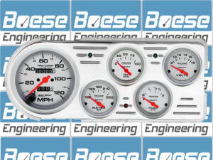 1948-1950 Ford Truck Aluminum Dash Insert w/ Ultra-Lite Gauges