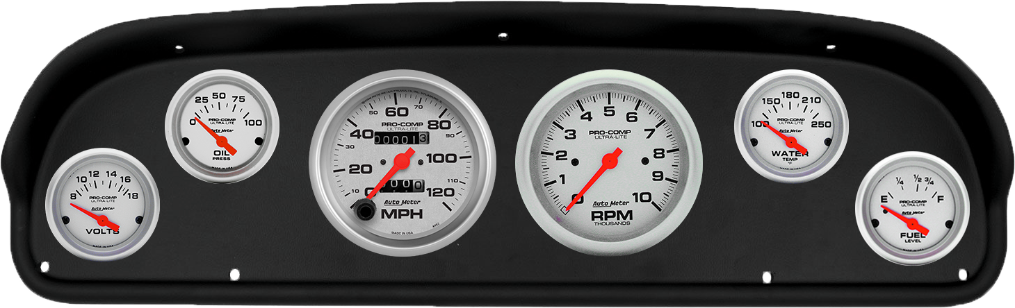 1957-1960 Ford Truck ABS Gauge Panel w/ AutoMeter Ultra-Lite Gauges - Image 3