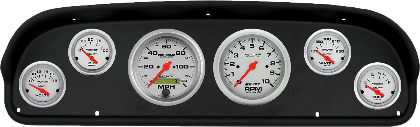 1957-1960 Ford Truck ABS Gauge Panel w/ AutoMeter Ultra-Lite Gauges