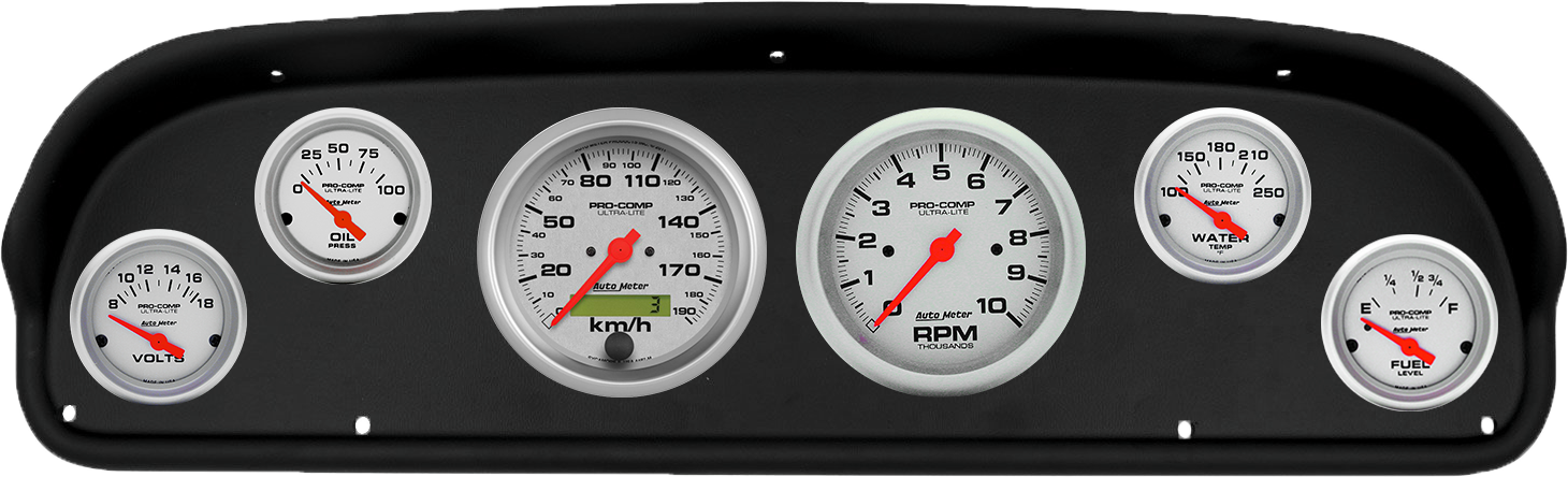 1957-1960 Ford Truck ABS Gauge Panel w/ AutoMeter Ultra-Lite Gauges - Image 2