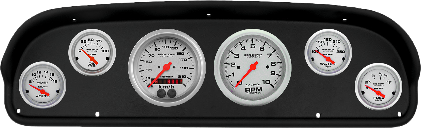 1957-1960 Ford Truck ABS Gauge Panel w/ AutoMeter Ultra-Lite Gauges - Image 5