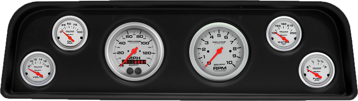 1960-1966 GMC Truck ABS Gauge Panel w/ AutoMeter Ultra-Lite Gauges - Image 4