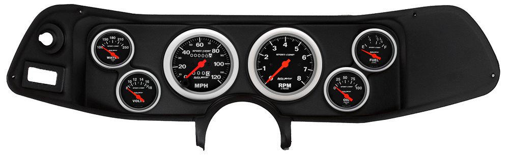 1970-1978 Chevrolet Camaro Auto Meter Direct Fit Instrument Panel w/ Sport Comp Gauges