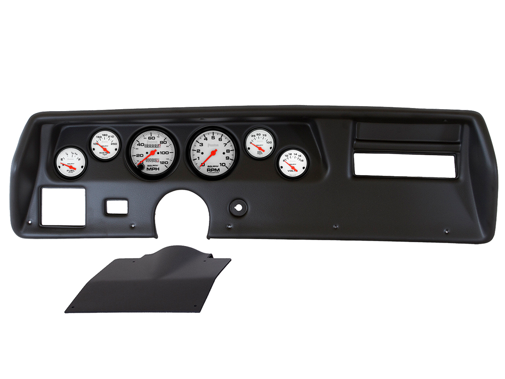 Auto Meter Direct Fit 1970-1972 Chevrolet Chevelle, El Camino, Malibu, Monte Carlo SS Instrument Panel With Phantom Gauges