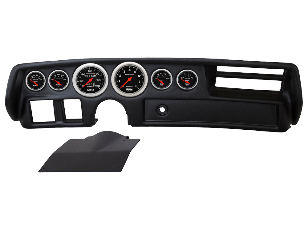 Auto Meter Direct Fit 1970-1972 Chevrolet Chevelle, El Camino, Malibu & Monte Carlo Non SS Instrument Panel With Sport Comp Gauges