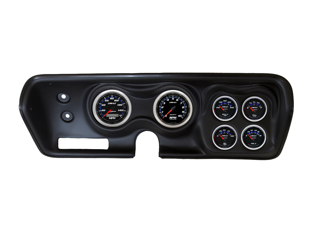 Auto Meter Direct Fit 1971-1974 Dodge/ Plymouth "B" body Charger, GTX, Road Runner, Satellite Instrument Panel With Cobalt Gauges
