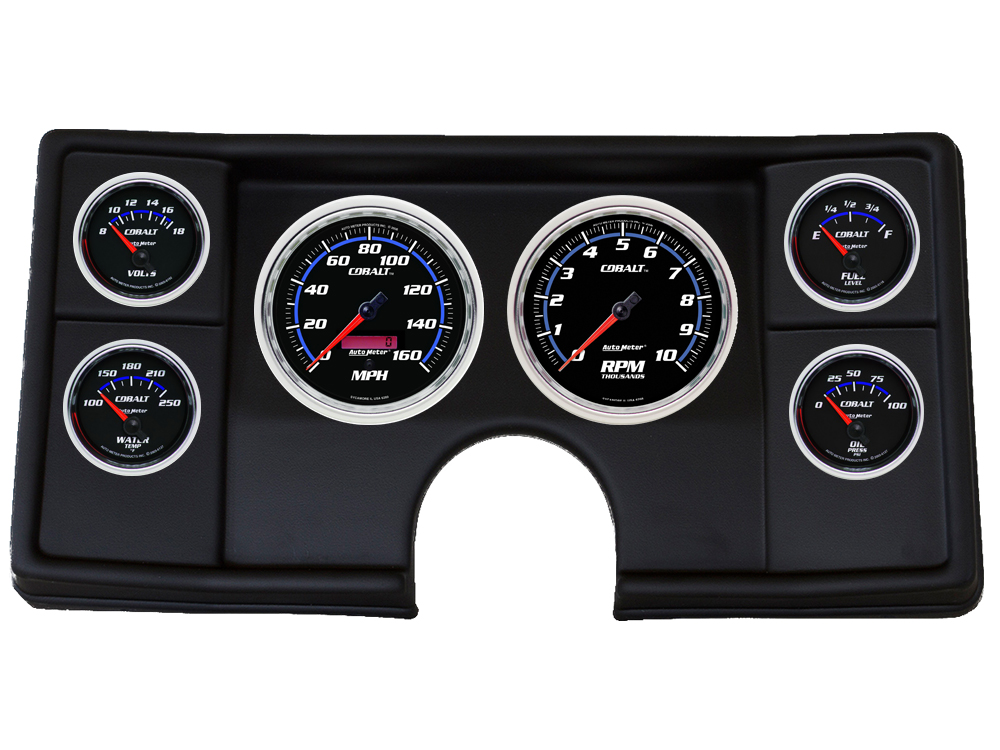 Auto Meter Direct Fit 82-87 Chevrolet Malibu, El Camino, Monte Carlo Instrument Panel With Auto Meter Cobalt Gauges