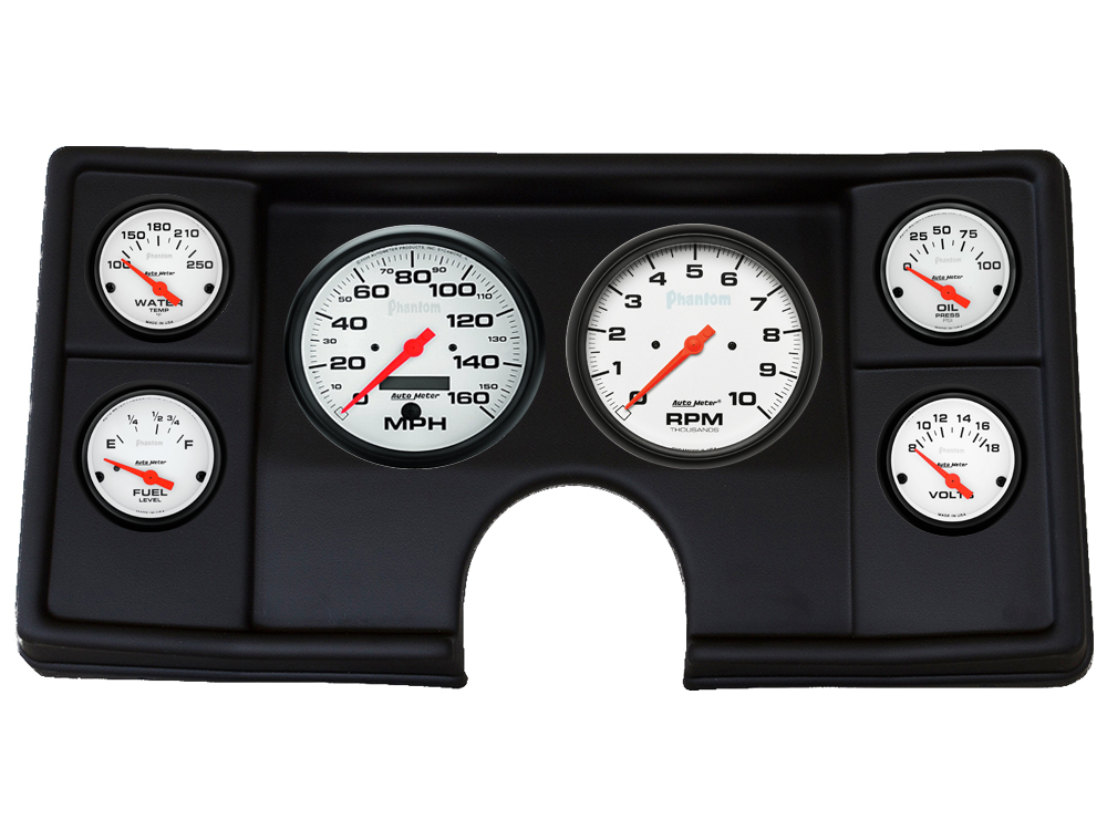 Auto Meter Direct Fit 82-87 Chevrolet Malibu, El Camino, Monte Carlo Instrument Panel With Auto Meter Phantom Gauges
