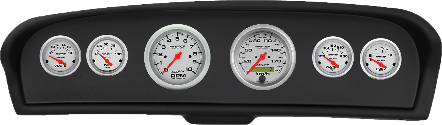 1961-1966 Ford Truck ABS Gauge Panel w/ AutoMeter Ultra-Lite Gauges - Image 3