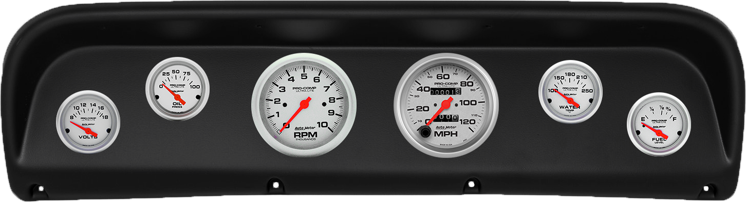 1967-1972 Ford Truck ABS Gauge Panel w/ AutoMeter Ultra-Lite Gauges - Image 2
