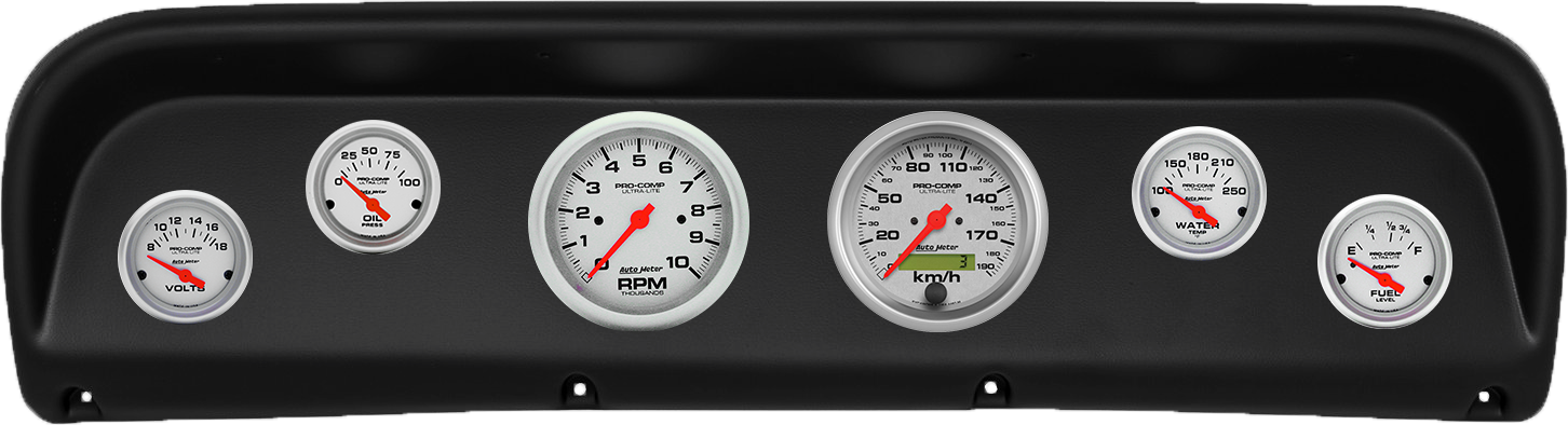 1967-1972 Ford Truck ABS Gauge Panel w/ AutoMeter Ultra-Lite Gauges - Image 3