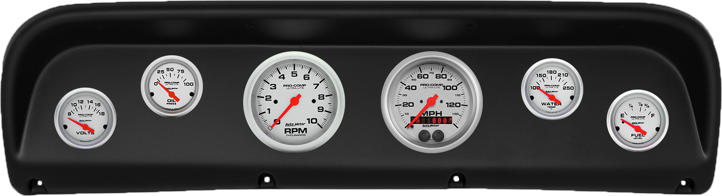 1967-1972 Ford Truck ABS Gauge Panel w/ AutoMeter Ultra-Lite Gauges - Image 4