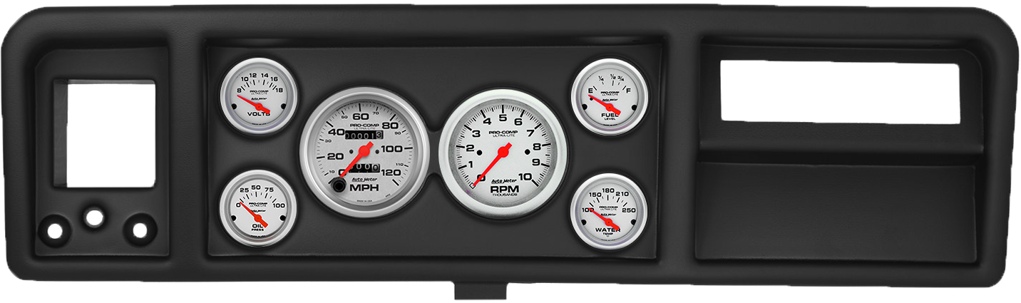 1973-1979 Ford Truck ABS Gauge Panel w/ AutoMeter Ultra-Lite Gauges - Image 2