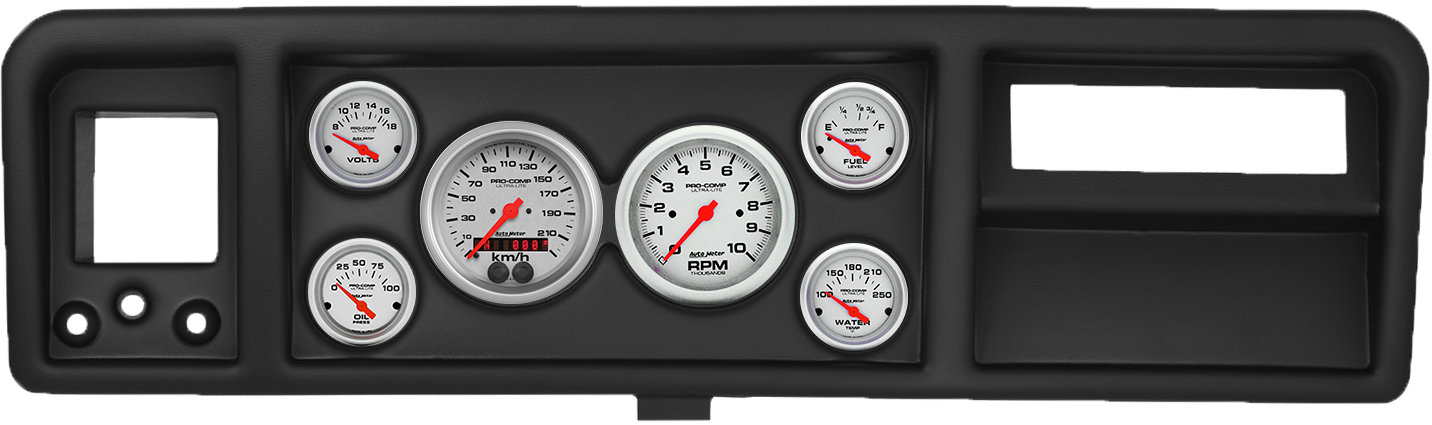 1973-1979 Ford Truck ABS Gauge Panel w/ AutoMeter Ultra-Lite Gauges - Image 4